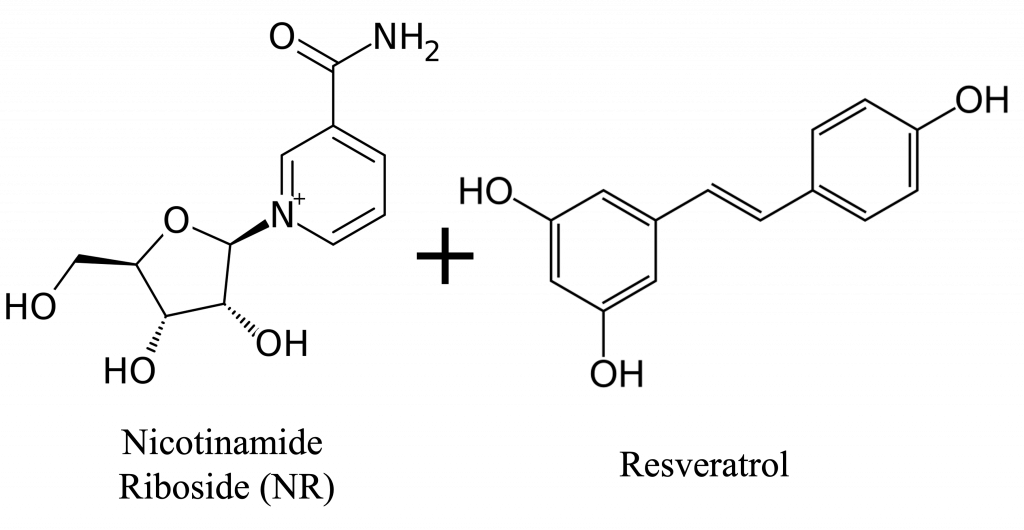 The chemical structure of N.R. and resveratrol. 