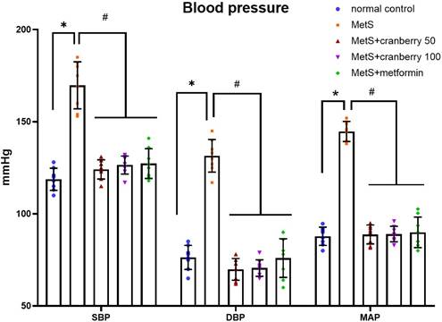 Cranberry extract performed comparable t the drug metformin in reducing blood pressure in a metabolic syndrome model.